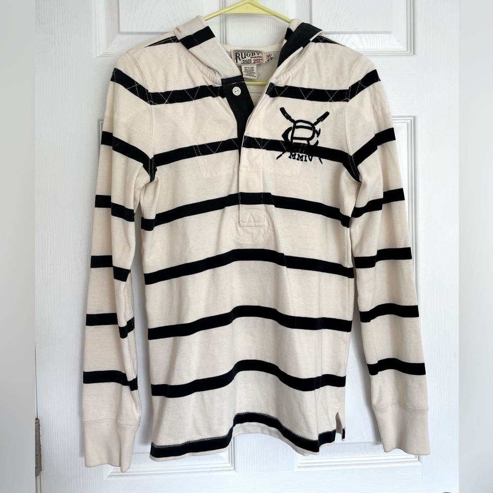 Rugby Ralph Lauren Hooded Striped Shirt M
